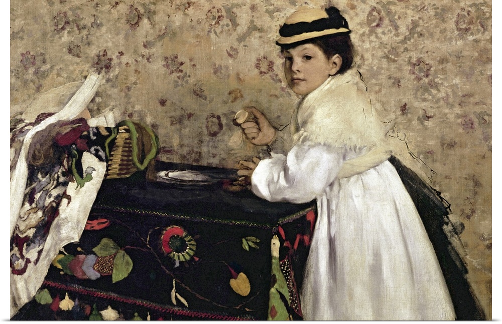 BAL20061 Portrait of Hortense Valpincon as a Child, 1869 (oil on canvas)  by Degas, Edgar (1834-1917); 73x109.9 cm; Minnea...