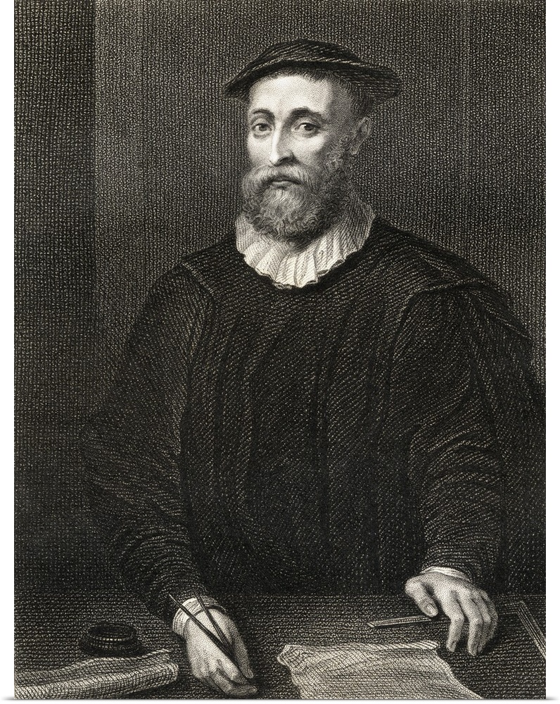 JOHN KNOX , C.1514-1572.  Leader of Scottish Reformation..From the book .Lodge.s British Portraits. published London 1823.