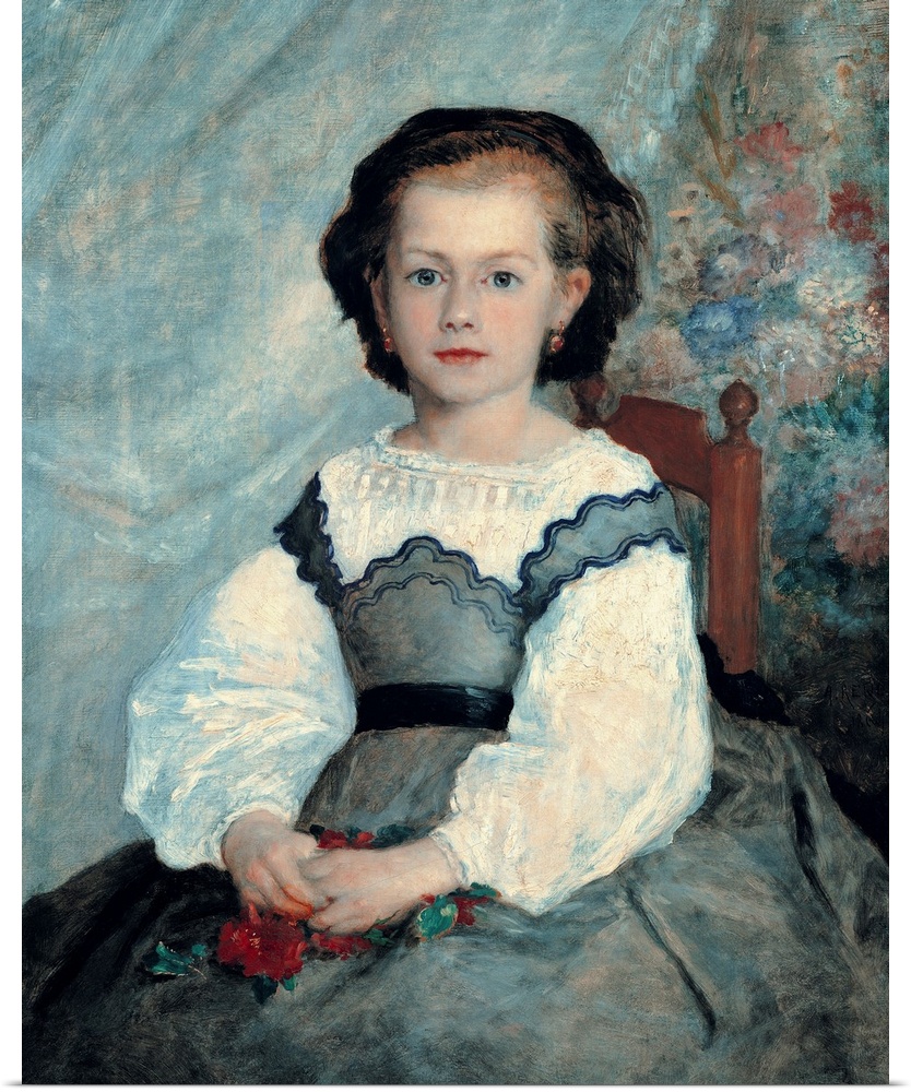 XIR19841 Portrait of Mademoiselle Romaine Lacaux, 1864 (oil on canvas)  by Renoir, Pierre Auguste (1841-1919); 81x65 cm; C...