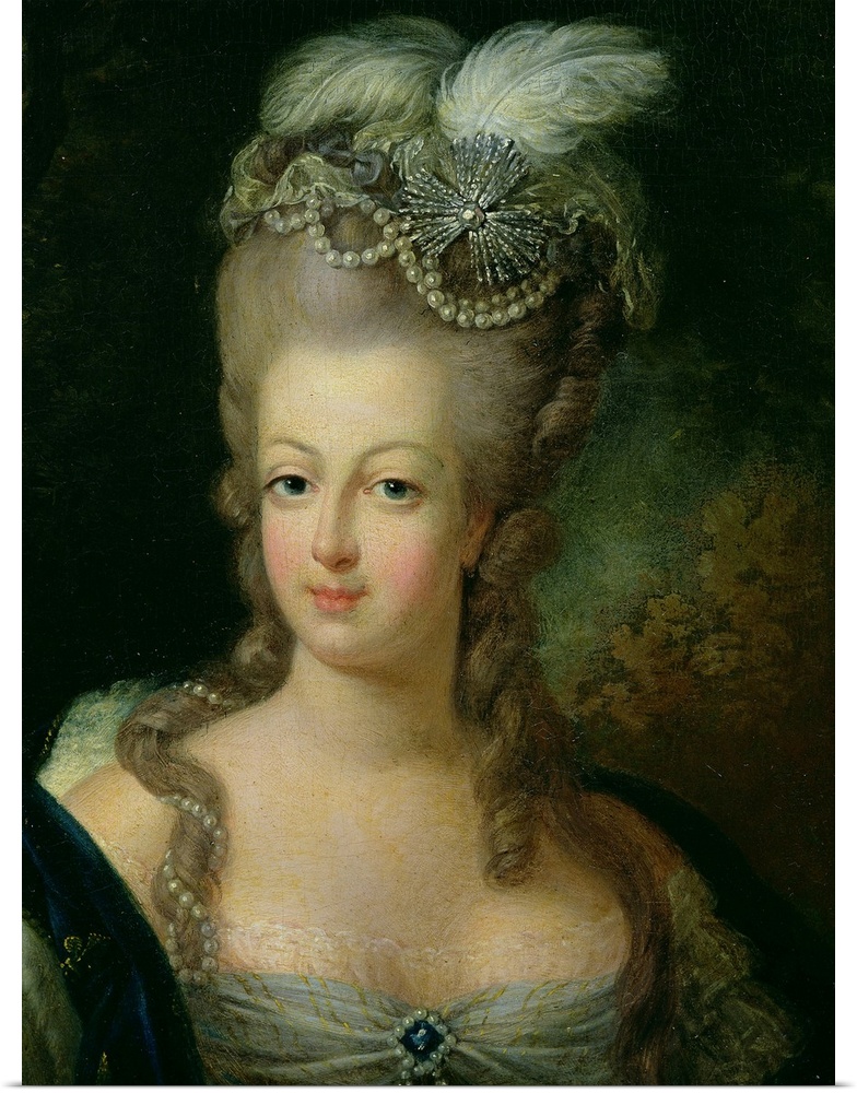 XIR165885 Portrait of Marie-Antoinette de Habsbourg-Lorraine (1755-93) (oil on canvas); by French School, (18th century); ...
