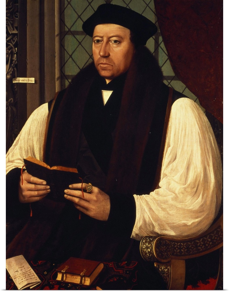 BAL99918 Portrait of Thomas Cranmer (1489-1556) 1546 (oil on panel); by Flicke, Gerlach (fl.1547-58); 98.4x76.2 cm; Nation...