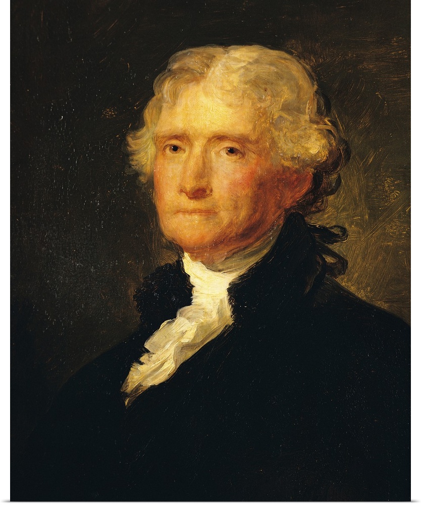 XIR102584 Portrait of Thomas Jefferson, after a painting by Gilbert Stuart (1755-1828) (oil on canvas)  by Healy, George P...