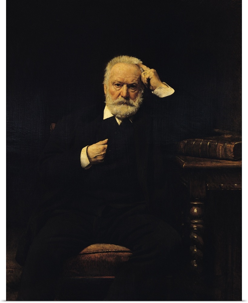 XIR27907 Portrait of Victor Hugo (1802-85) 1879 (oil on canvas)  by Bonnat, Leon Joseph Florentin (1833-1922); Chateau de ...