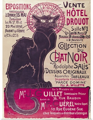 Poster advertising an exhibition of the 'Collection du Chat Noir' cabaret