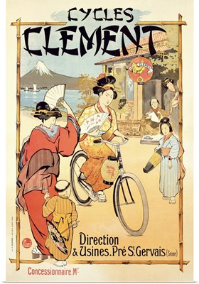 Poster advertising 'Cycles Clement', Pre Saint-Gervais