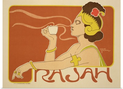 poster advertising the 'Cafe Rajah', 1897