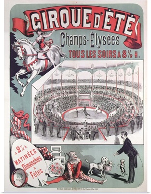 Poster advertising the 'Cirque d'Ete', c.1880