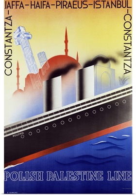 Poster advertising the Polish Palestine Line, c.1933