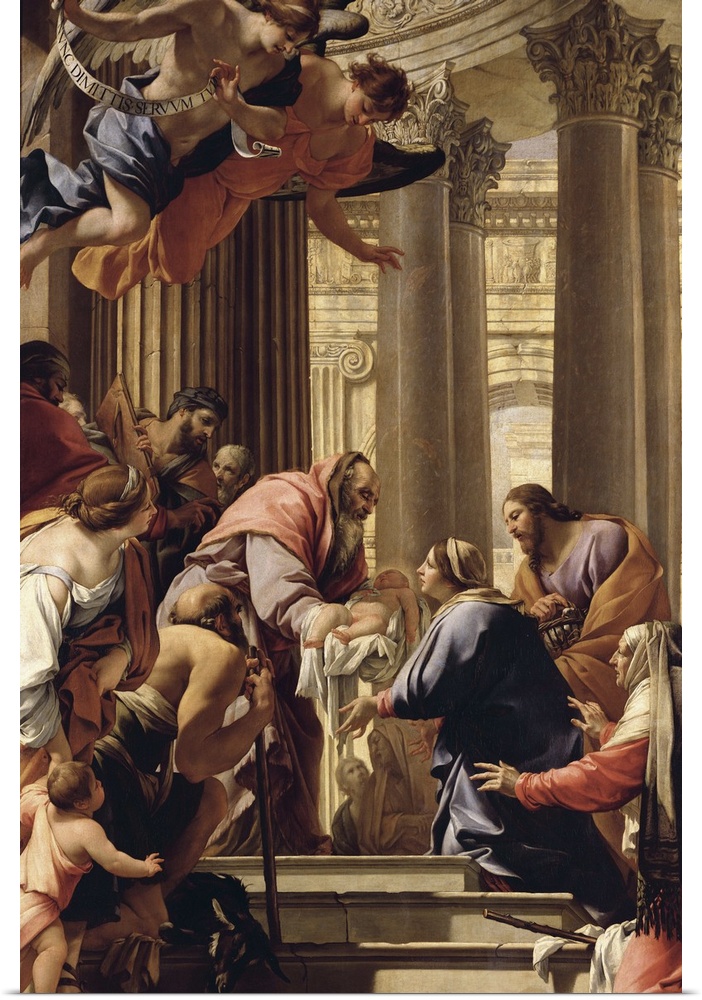 XIR27617 Presentation in the Temple (oil on canvas)  by Vouet, Simon (1590-1649); 393x250 cm; Louvre, Paris, France; Girau...