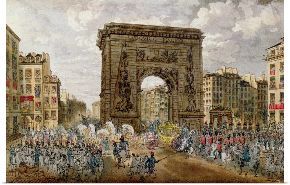 Cortege du Pape Pie VII a Paris; coming for the consecration of the Emperor Napoleon I (1769-1821);
