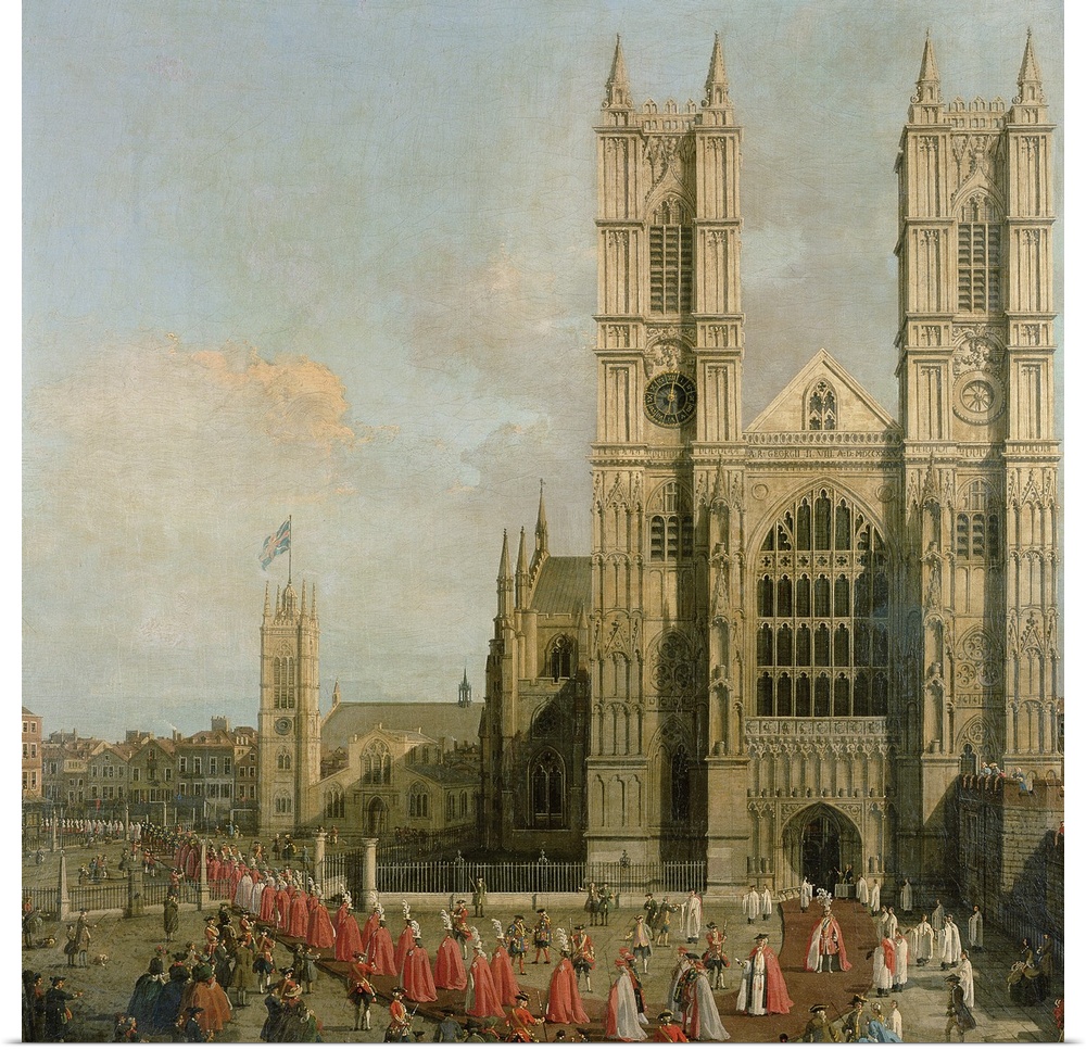 BAL21628 Procession of the Knights of the Bath  by Canaletto, (Giovanni Antonio Canal) (1697-1768); oil on canvas; By cour...