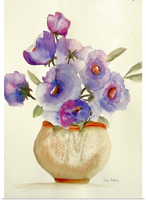 Purple Anemones in a Vase