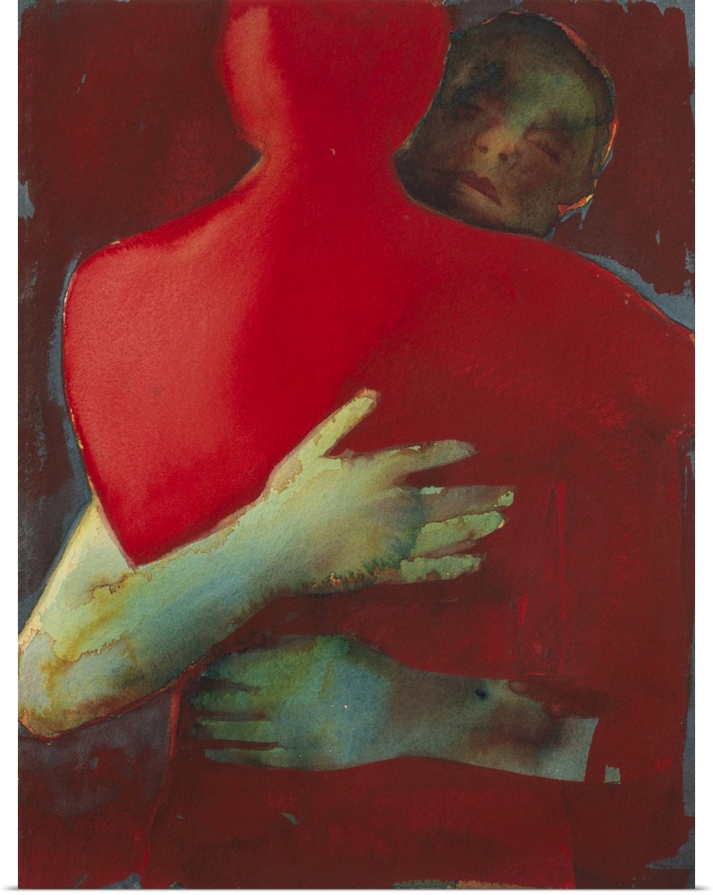 Red Couple, 2023 (originally w/c on arches) by Dean, Graham (b.1951).