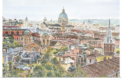 Rome, overview from the Borghese Gardens, 2013