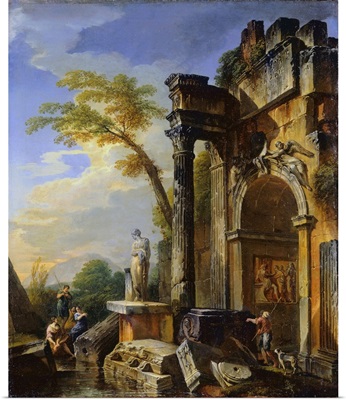 Ruins Of A Triumphal Arch In The Roman Campagna, 1717/1719