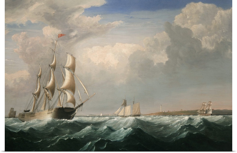 Sailing Ships off the New England Coast, c.1855