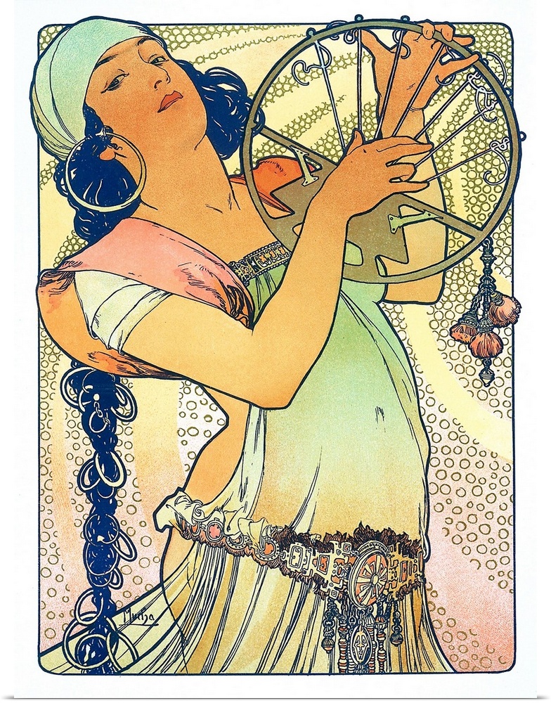 Salome, 1897 (originally colour litho) by Mucha, Alphonse Marie (1860-1939)