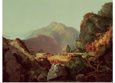 Scene from 'The Last of the Mohicans', by James Fenimore Cooper (1789-1851)