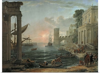 Seaport with the Embarkation of the Queen of Sheba, 1648