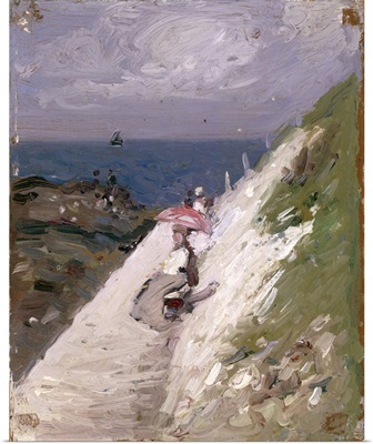 Seascape - Lady With Parasol