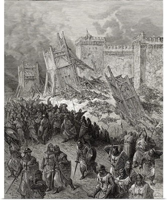 Second assault of Jerusalem by the Crusaders repulsed, from 'Bibliotheque des Croisades'