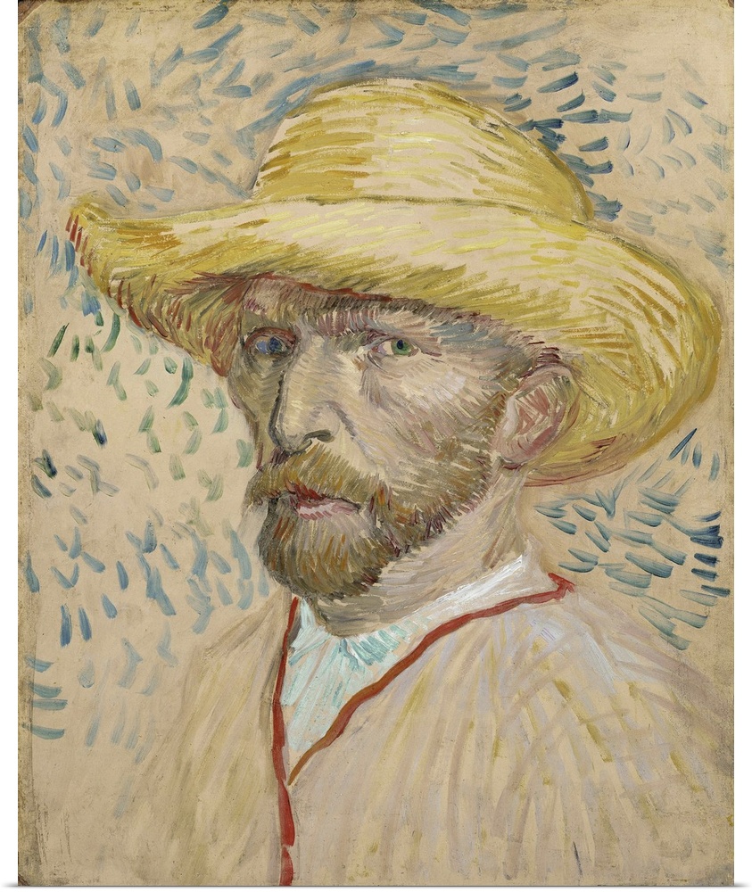 Self Portrait With Straw Hat, 1887