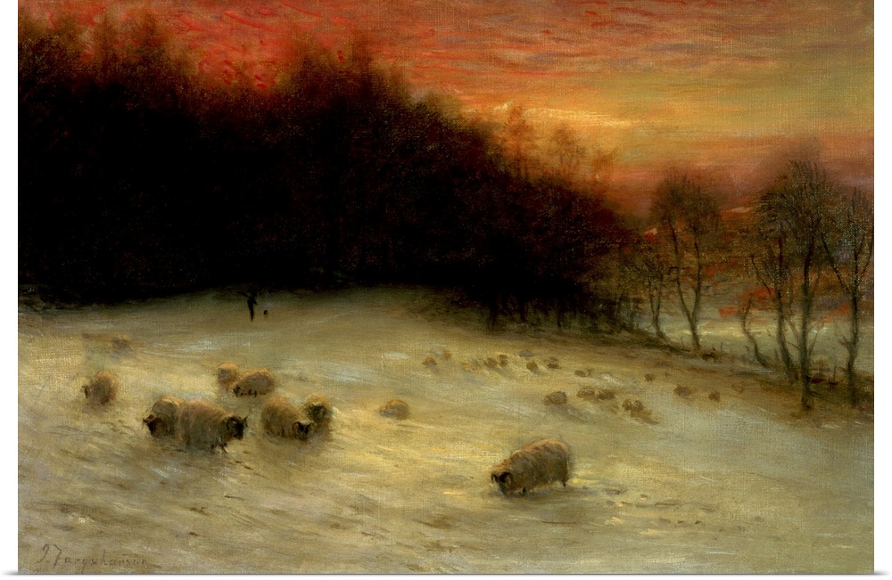 Sheep in a Winter Landscape