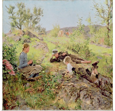 Shepherds, Tatoy by Erik Theodor Werenskiold, 1883
