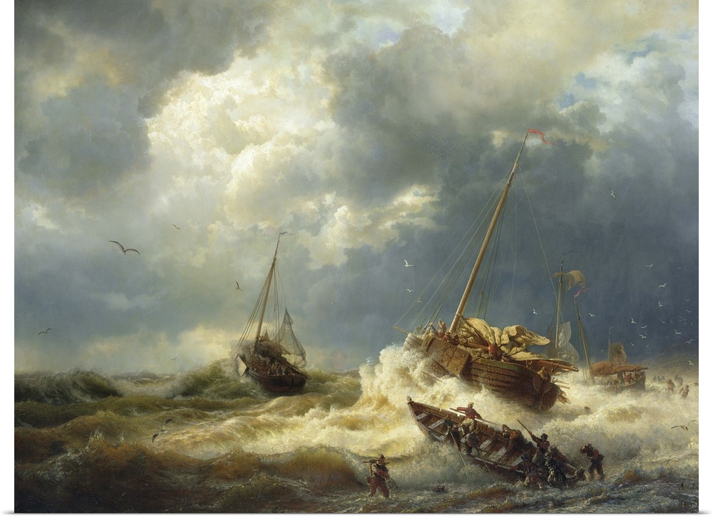 Ships in a Storm on the Dutch Coast, 1854