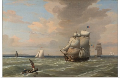 Ships Leaving Boston Harbor, 1847