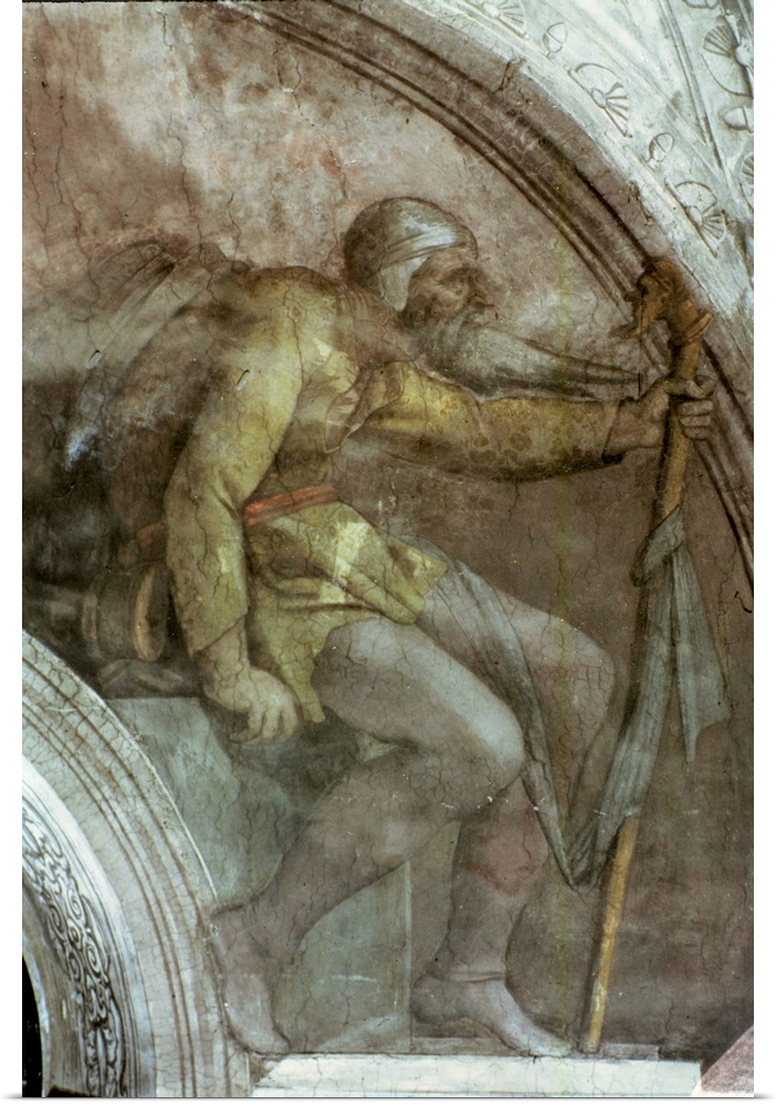 BAL57574 Sistine Chapel Ceiling: One of the Ancestors of God  by Buonarroti, Michelangelo (1475-1564); fresco; Vatican Mus...