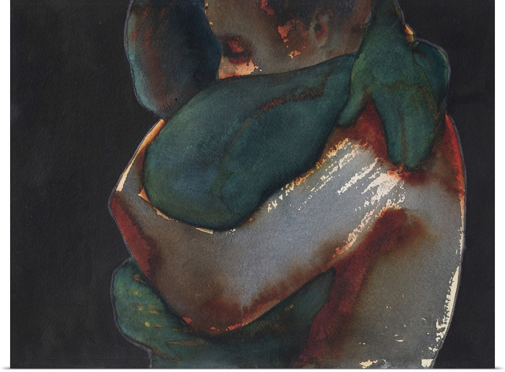 Small Embrace, 2022 (originally watercolour on arches) by Dean, Graham (b.1951).