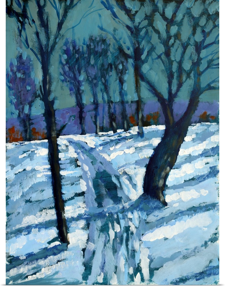 Snow, 2015, originally acrylic on paper.