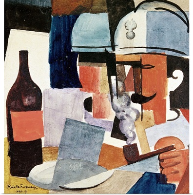 Soldier with Pipe and Bottle