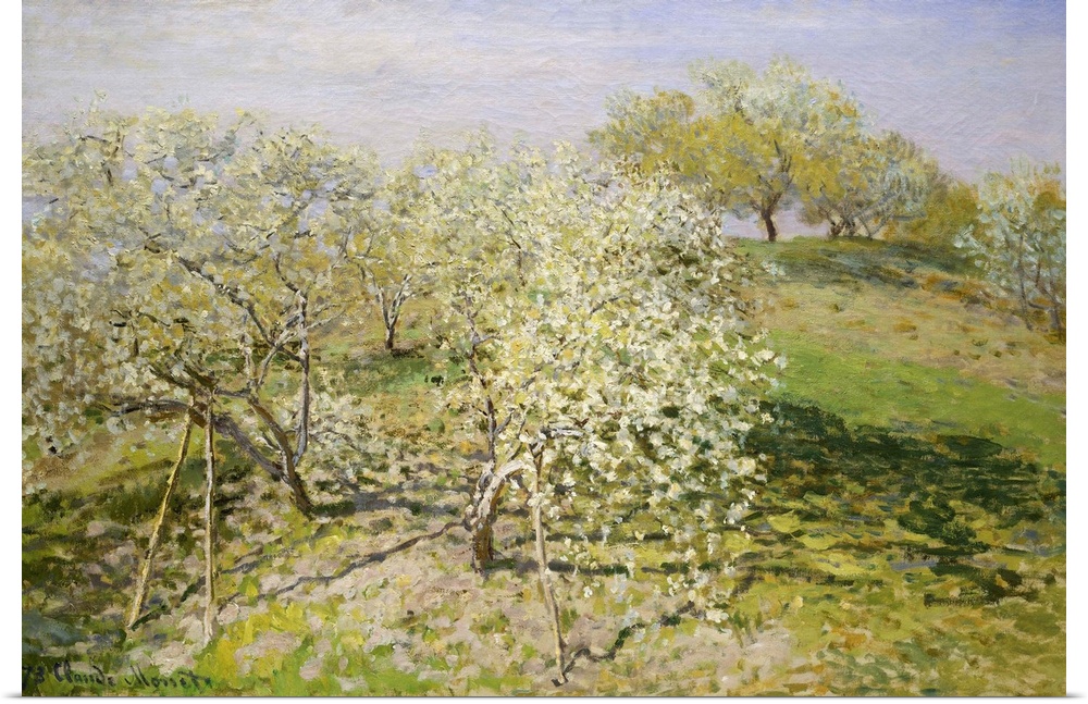 Spring (Fruit Trees in Bloom), 1873 (originally oil on canvas) by Monet, Claude (1840-1926)