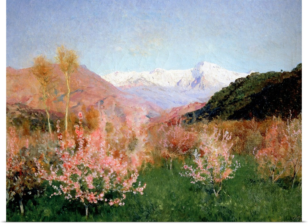 BAL134964 Spring in Italy, 1890 (oil on canvas)  by Levitan, Isaak Ilyich (1860-1900); 42.8x60.2 cm; Tretyakov Gallery, Mo...