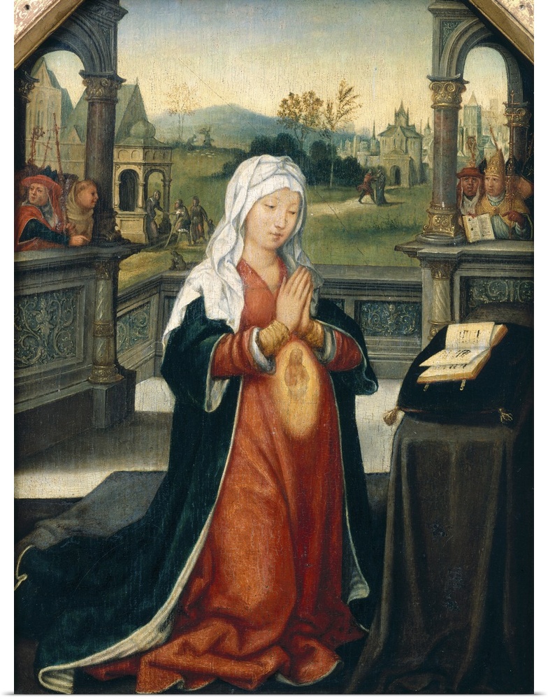 XIR53806 St.Anne Conceiving the Virgin (oil on panel)  by Bellegambe, Jean the Elder (c.1470-c.1534); Musee de la Chartreu...