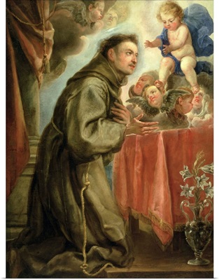 St. Anthony of Padua (1195-1231) adoring the Christ Child