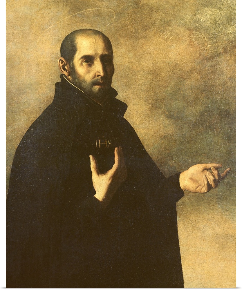 XCF276476 St.Ignatius Loyola (oil on canvas)  by Zurbaran, Francisco de (1598-1664); Private Collection; (add. info.: Lope...