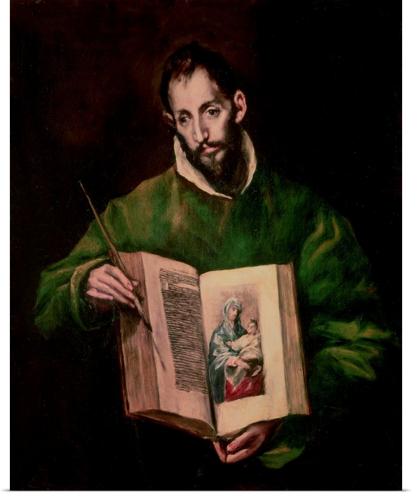 XIR29583 St. Luke (oil on canvas)  by Greco, El (Domenico Theotocopuli) (1541-1614); Toledo Cathedral, Castilla y Leon, Sp...