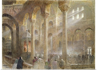 St. Mark's Basilica, Venice from the floor of the Nave, 1925