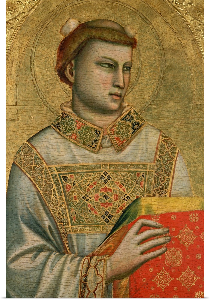 XAL230164 St. Stephen, 1320-25 (tempera on panel) by Giotto di Bondone (c.1266-1337); 84x54 cm; Museo Horne, Florence, Ita...