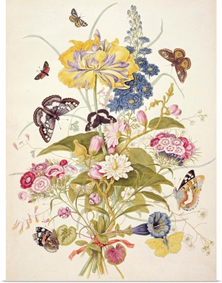 Still life of flowers including a parrot tulip, larkspur, gentian and cyclamen, 1769