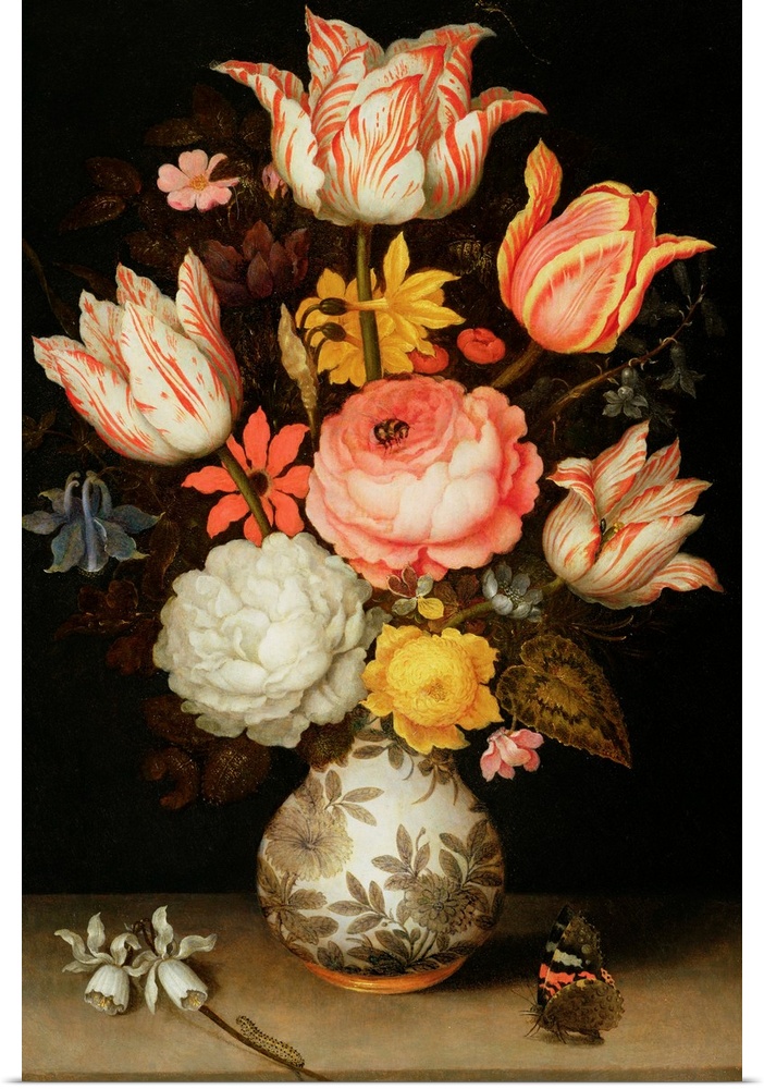 BAL160820 Still Life with Flowers (oil on panel) by Bosschaert, Ambrosius the Elder (1573-1621)