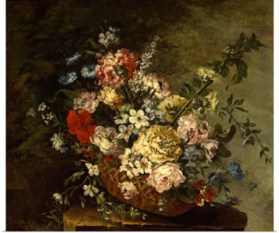 Still Life With Flowers In A Basket, C1780-1790
