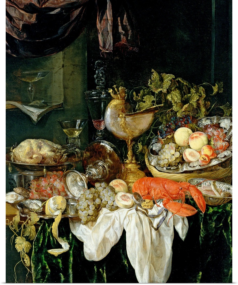 BAL74589 Still Life with Fruit (oil on canvas)  by Beyeren, Abraham Hendricksz van (1620/1-91); 125.7x108 cm; Michaelis Co...