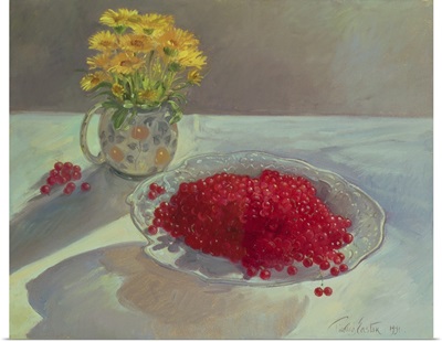 Still Life with Redcurrants and Marigolds
