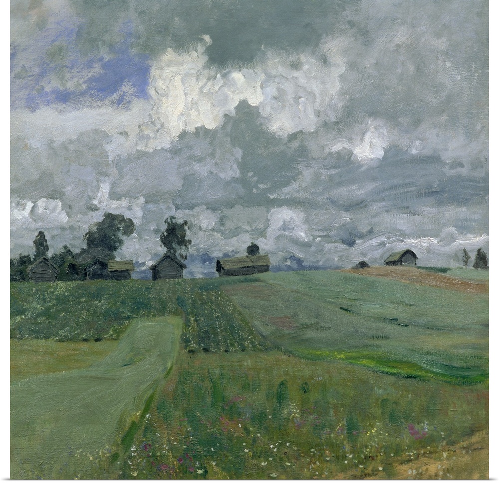 BAL134965 Stormy Day, 1897 (oil on canvas)  by Levitan, Isaak Ilyich (1860-1900); 82x86.5 cm; Tretyakov Gallery, Moscow, R...