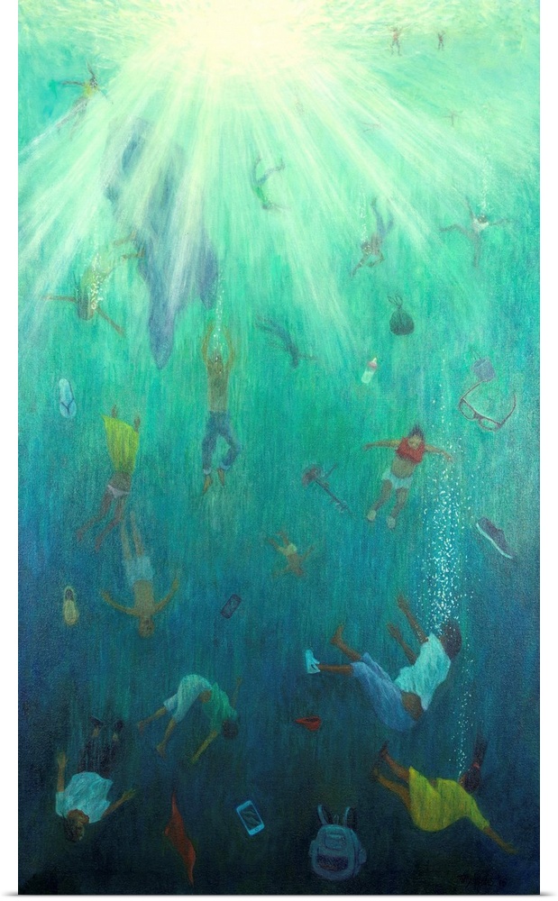 Strange Fish 2016, originally oil on canvas.