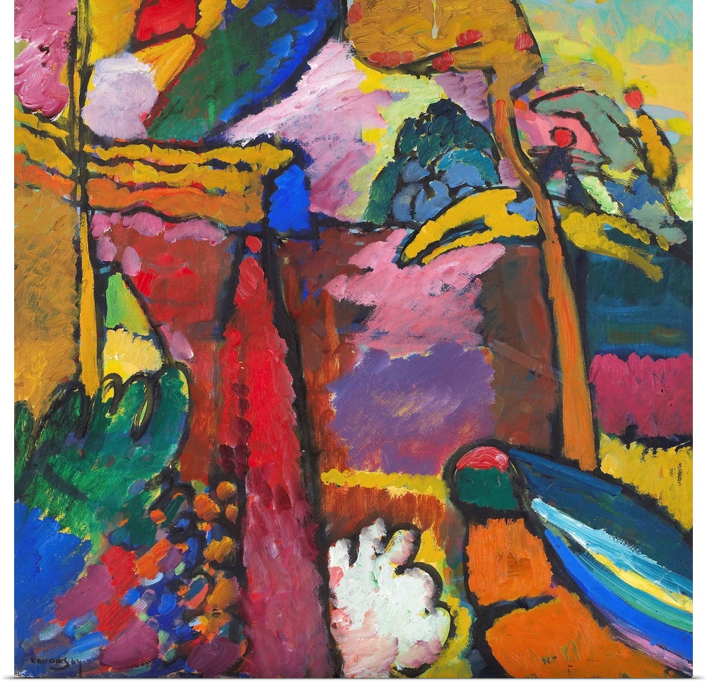 Study for Improvisation V, 1910 (originally oil on pulp board) by Kandinsky, Wassily (1866-1944)